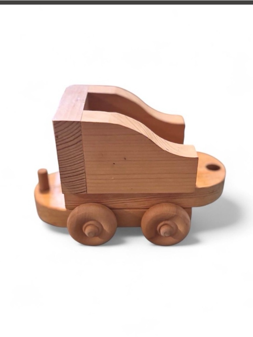 Handmade wooden train set with 4 pieces. #wooden #handmade - Picture 4 of 7